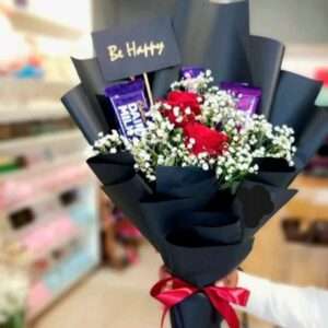Be Happy Chocolate Rose Bouquet