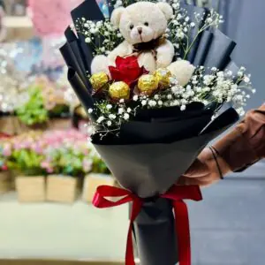 Teddy Love Surprise Bouquet