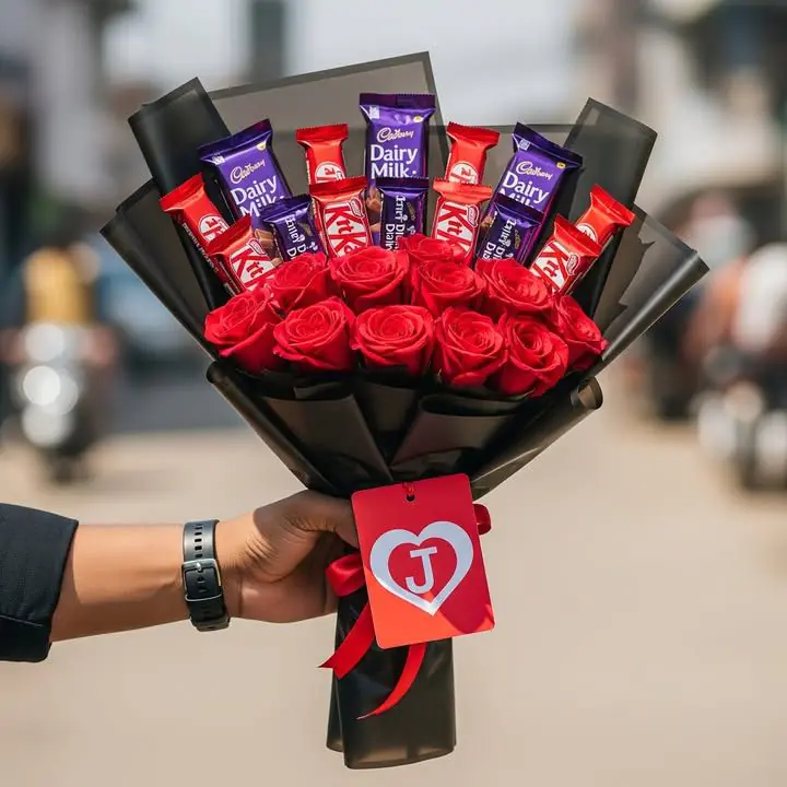 Sweet Romance Chocolate Bouquet