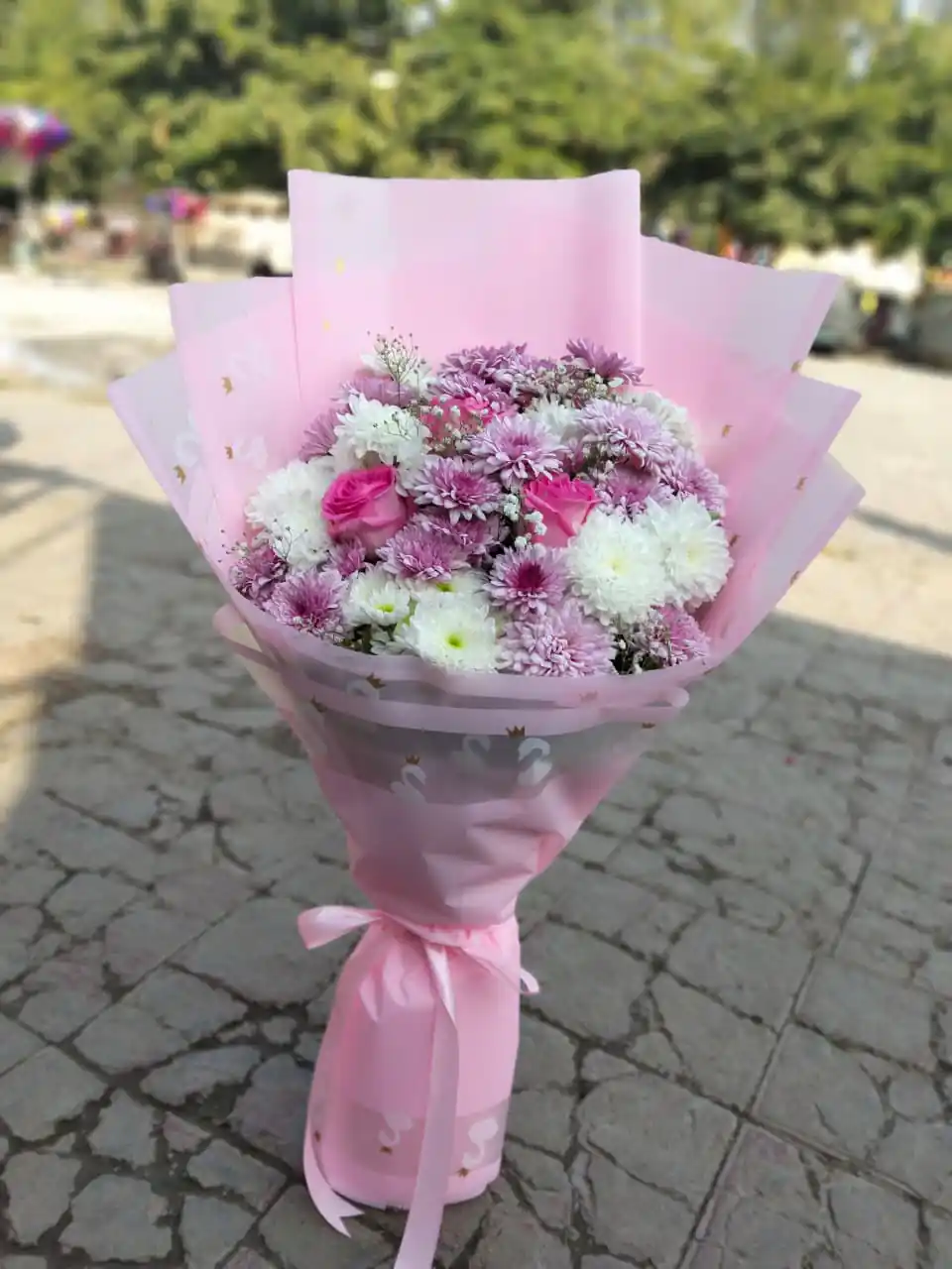 Pink & Purple Flowers Bouquet
