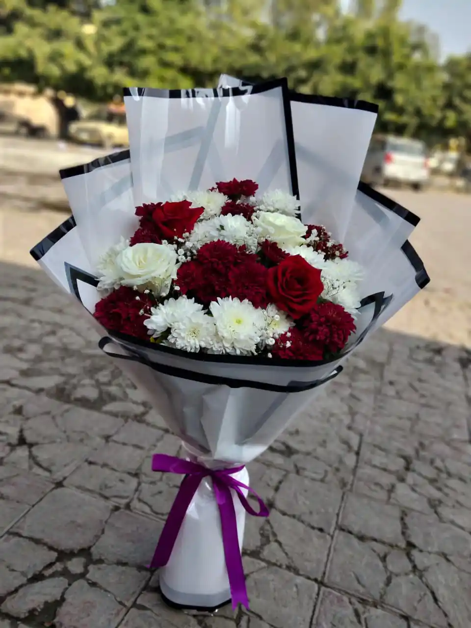 Burgundy & White Luxury Bouquet