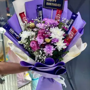 Purple Delight Birthday Bouquet