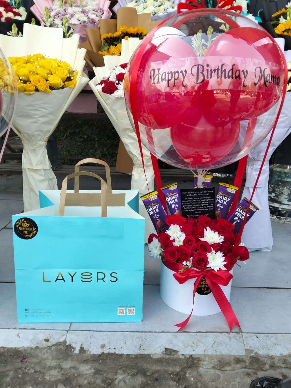 Luxury Balloon Flower Box