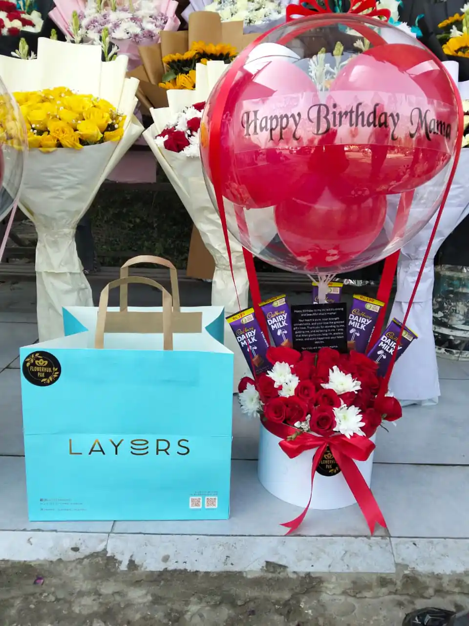 Luxury Balloon Flower Box
