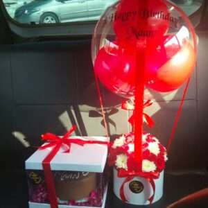 Balloons Box with Layers Cake