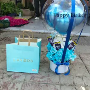 Elegant Blue Birthday Combo