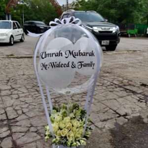 Umrah Mubarak White Blessings Stand