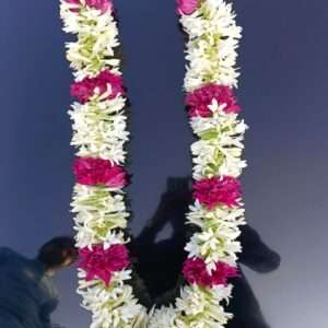 Royal Pink & White Tuberose Mala