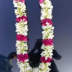 Royal Pink & White Tuberose Mala