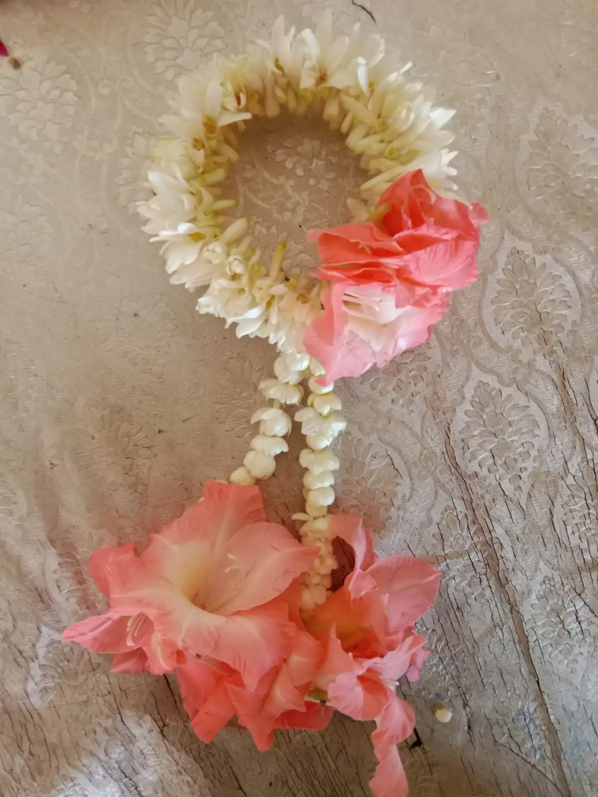 Peach Blossom Jasmine Gajra