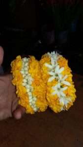 Yellow Marigold & White Jasmine Gajra