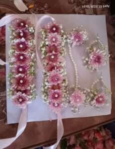 Soft Pink Floral Jewelry Set