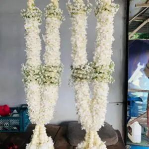 Royal White Wedding Haar Pair