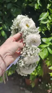 Ivory Rose Baby’s Breath Gajra