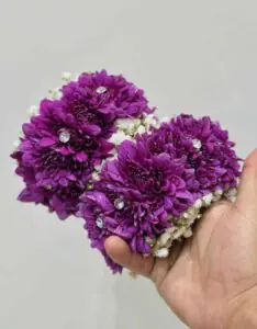 Purple Chrysanthemum Floral Hair Gajra