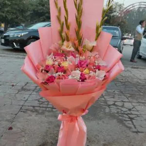 Elegance Gladiolus & Rose Bouquet