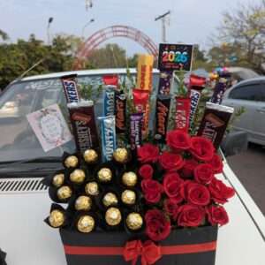 Birthday Flower, Balloon & Cake Combo