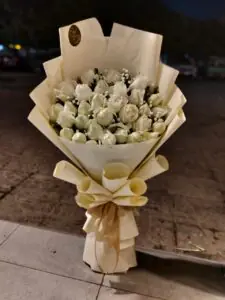 Pure Elegance White Rose Bouquet