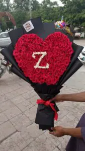 Royal Heart Initial Rose Bouquet