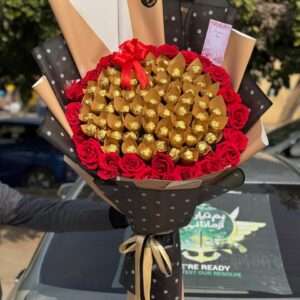 The Golden Rose Ferrero Bouquet