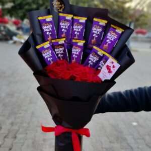 Cadbury Chocolate & Red Rose Bouquet